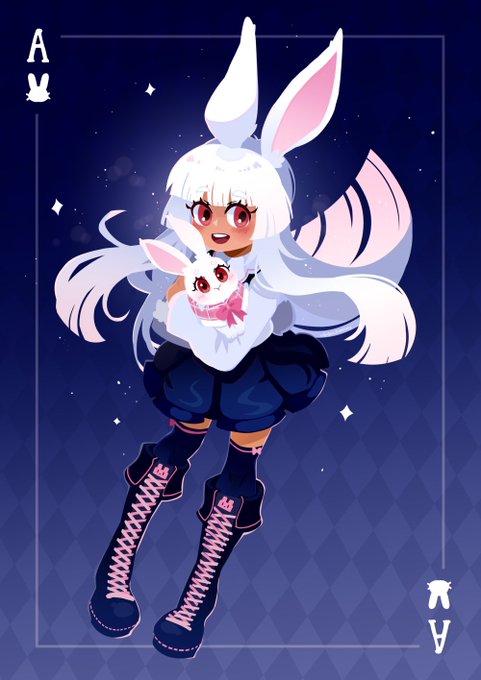 「dark-skinned female rabbit girl」 illustration images(Latest)