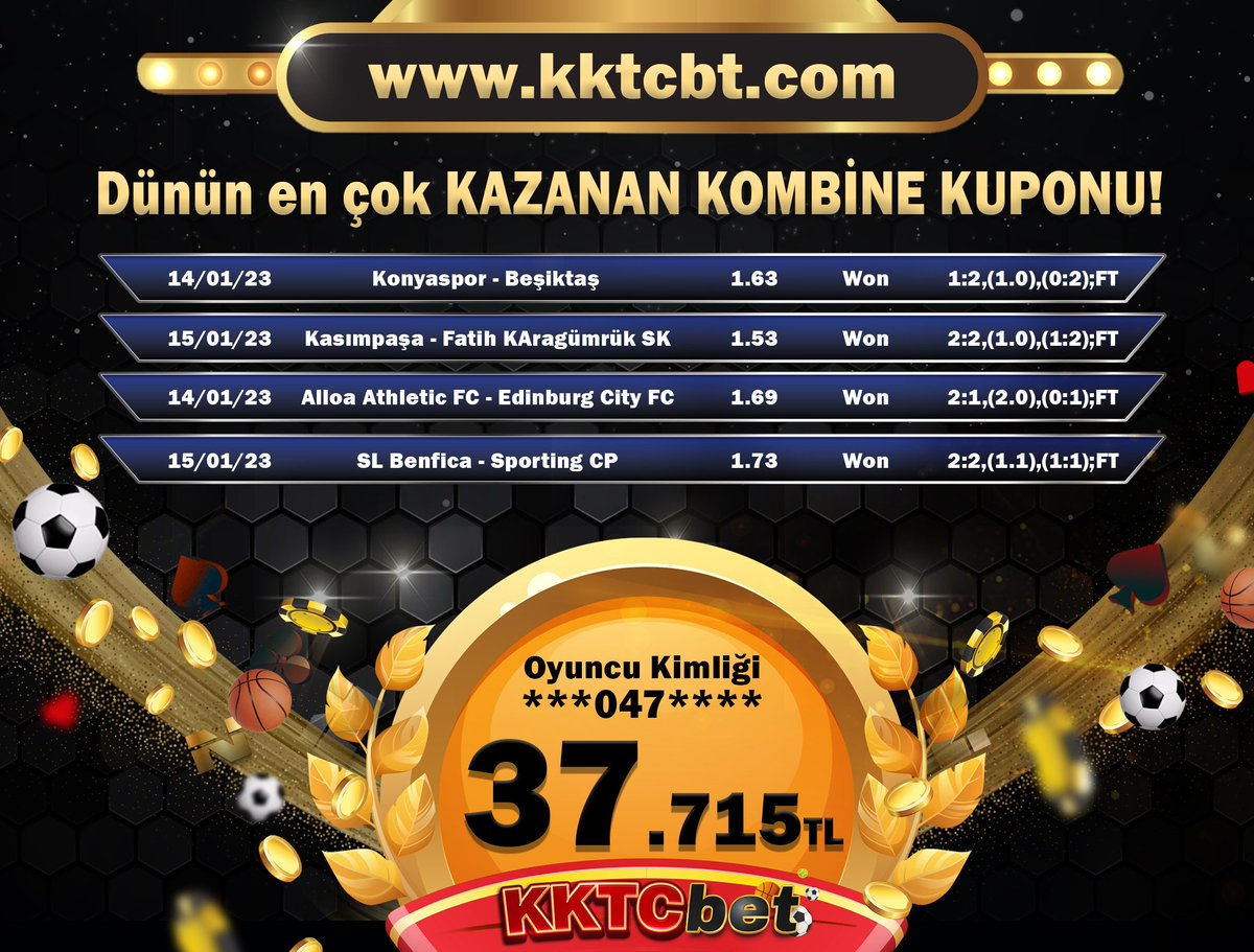 KKTCbet kazandırmaya devam ediyor!
#kktcbet 
#bahis
#iddia 
#canlıiddia
#canlıbahis
#canlıkupon