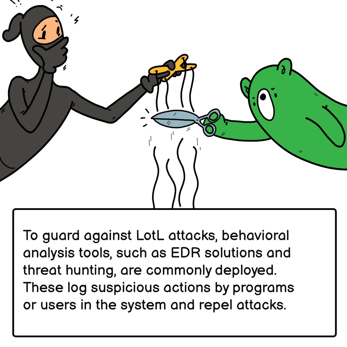 kaspersky's tweet photo. Living off the land means surviving on what you can forage, hunt, or grow in nature. The danger of #LotLattacks is that they do not leave any artefacts behind!! โ๏ธ๐ค
K-encyclopedia https://t.co/MZtlEqq3kr
#LotL #hackers #cybersecurity https://t.co/0LHzBTgROD