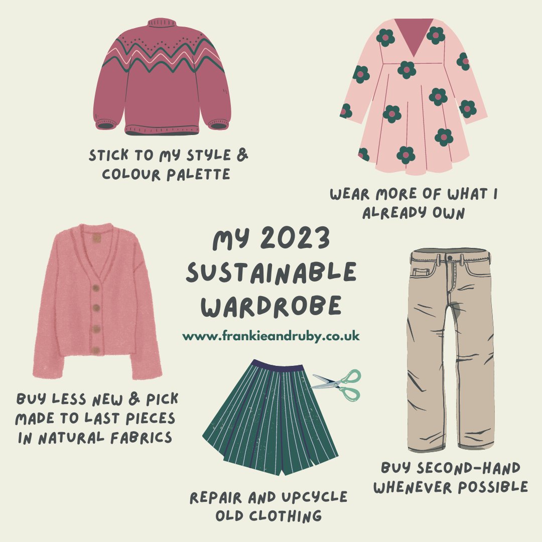 Simple ideas for a more sustainable wardrobe in the latest blog >>frankieandruby.co.uk/blogs/sustaina…