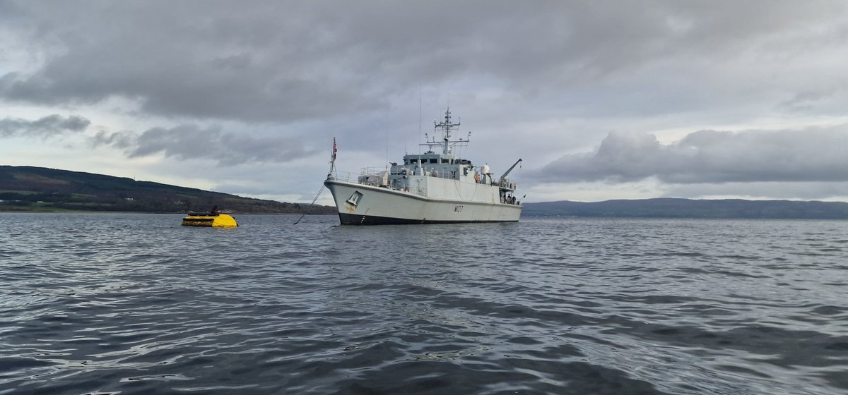 Back at sea in 2023, HMS Pembroke took a break from busy Ship's Company training to exercise the seamanship team in coming to a buoy in stunning Rothesay Bay. @RNinScotland