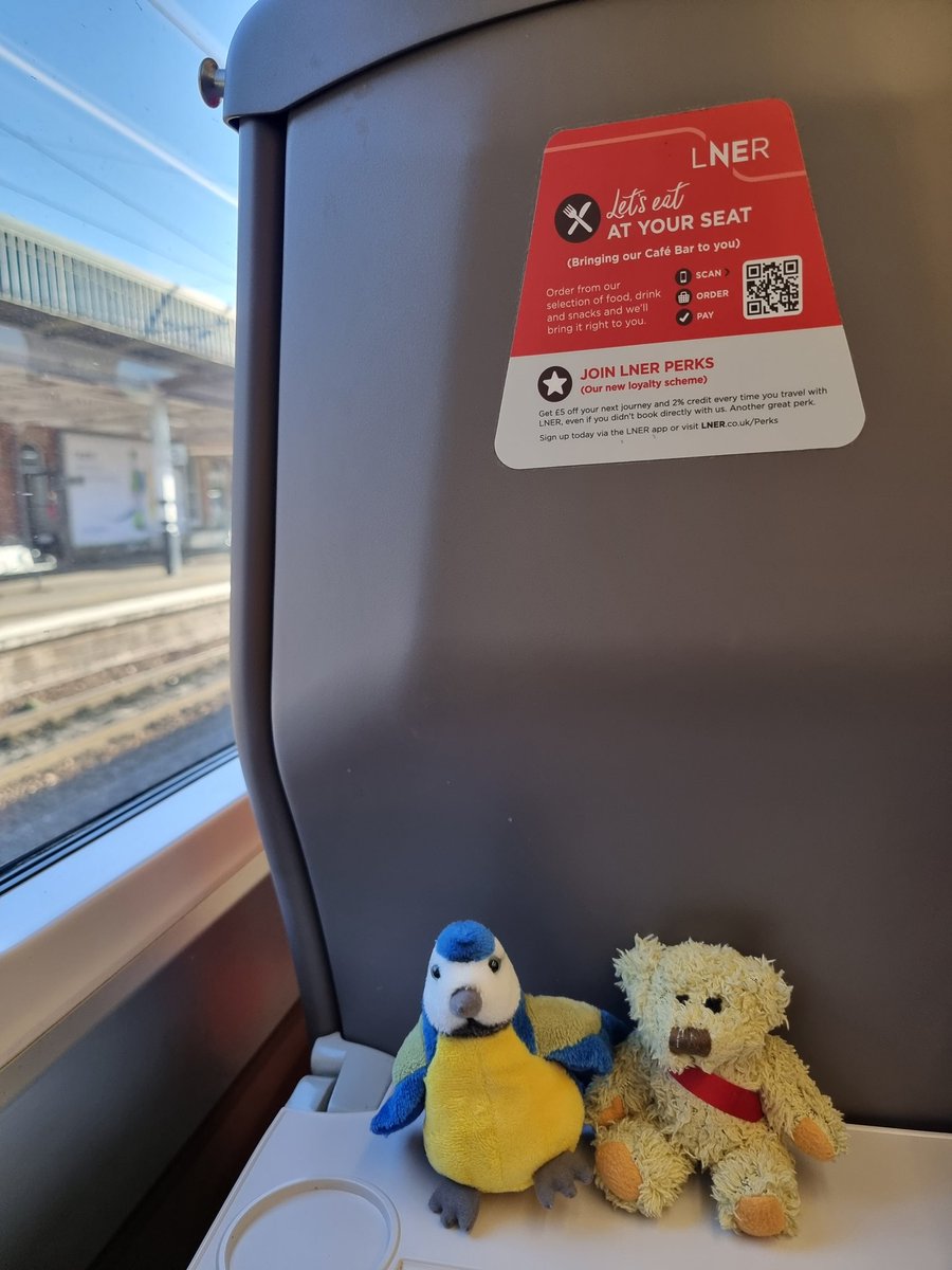 We are on our way to Durham with Mr Human on <a href="/LNER/">London North Eastern Railway</a> trains. Very relaxing journey, and it is so nice to be going up north again even though, as Wilson says, it is the wrong side of the Pennines! An adventure awaits, and we have plenty of chocolate and treats with us :)