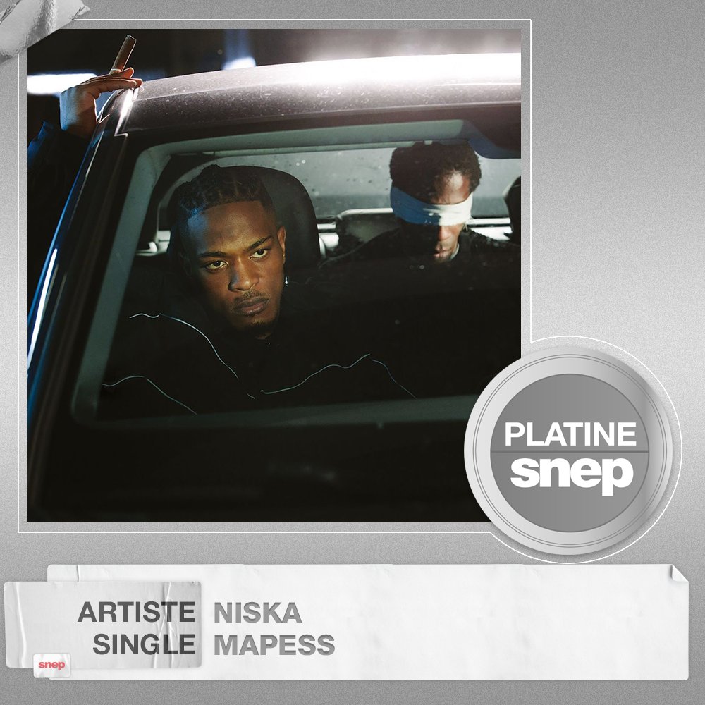 Le titre « Mapess » de Niska est certifié Single Platine ! 💿 30 000 000 équivalents streams 🎧 Bravo ! 👏