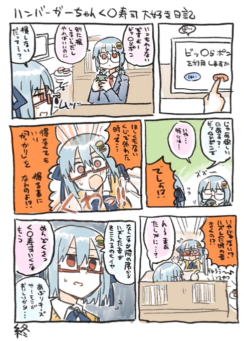 できた。ハンバーガーちゃんビッ○くらポン日記が。 
