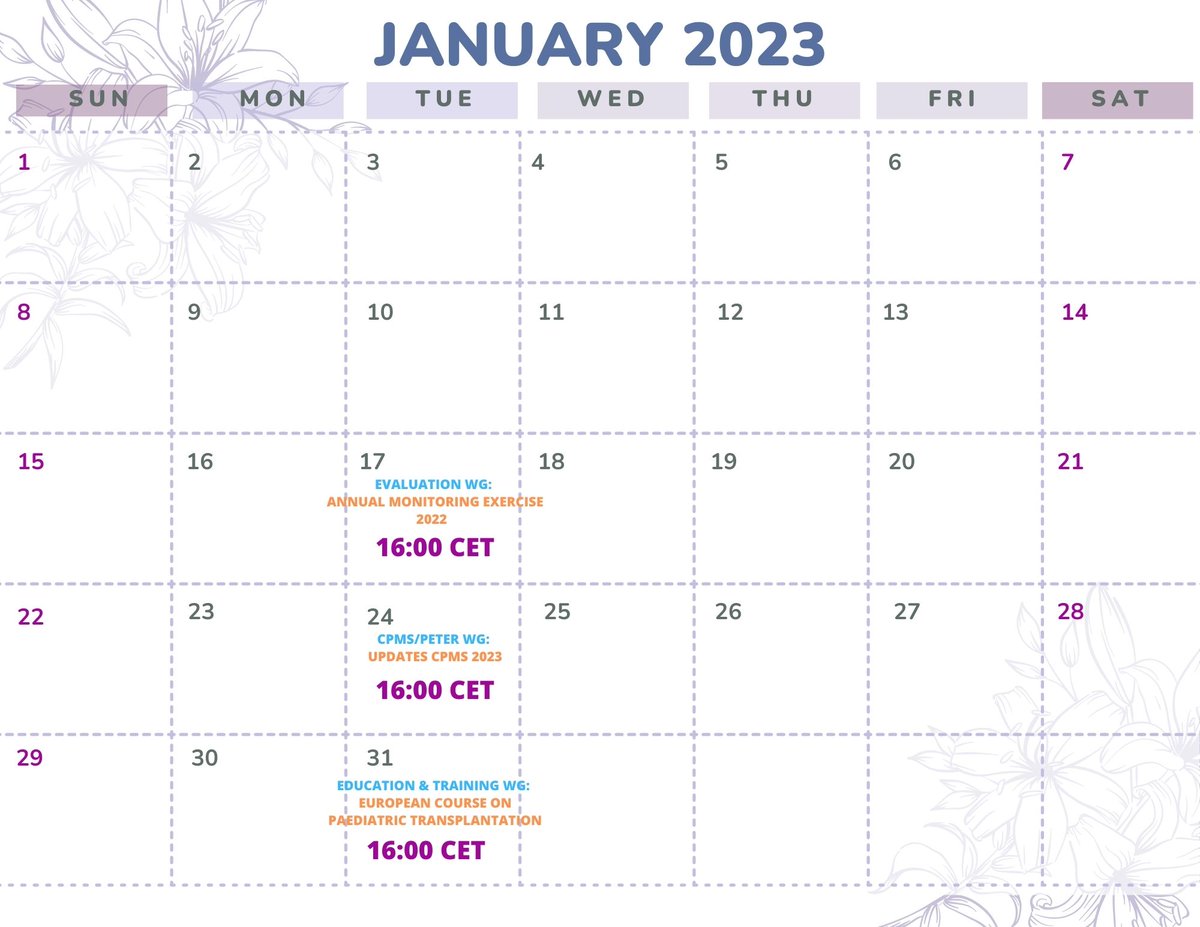 TransplantChild's tweet photo. We will have 3 more webinars in the following weeks:
- 17/01 "Annual Monitoring Exercise 2022" by Dr. José Jonay Ojeda and Prof. Lars Wennberg.
-24/01 "Updates CPMS 2023" by Mr. Miguel Clemente.
-31/01 "European Course on Paediatric Transplantation" by Dr. Francisco Hernández. https://t.co/l8q67F9OWx