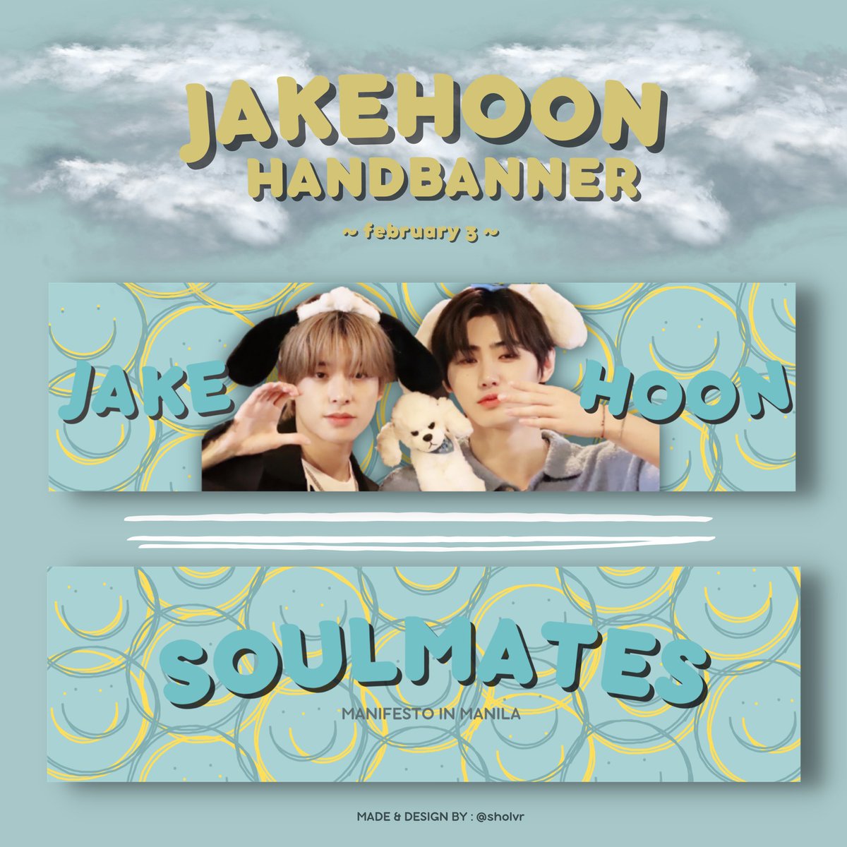 sholvr's tweet photo. ♡ #MANIFESTO_IN_MANILA 

i’ll be giving away 🐧🐶 HAND BANNER on feb 3 !! ፠

to claim: 
     ❥ rt &amp; like
     ❥ strictly 1:1 
     ❥ check thread <\3 

◠ ◡ ◠  open for team labas and team concert !! https://t.co/Mpwrl3WEb4