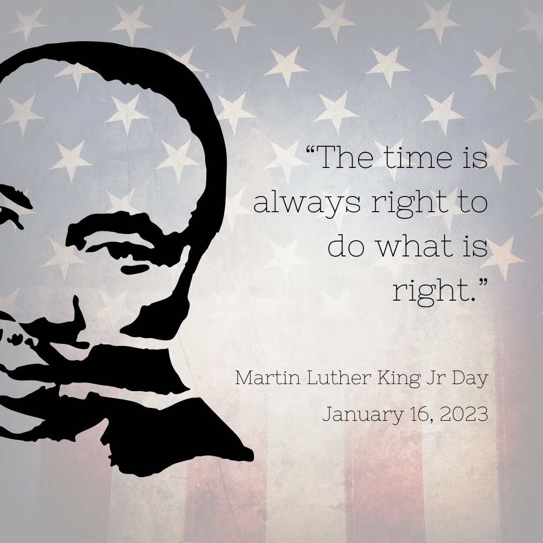 Today we honor the life and teachings of Dr. Martin Luther King Jr.  

#MLKDay2023