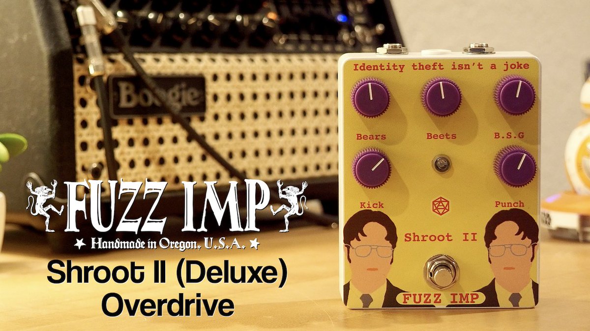 pedaloftheday's tweet photo. NEW DEMO DAY! Head to our YouTube channel for the full video as we explore the Shroot II (Deluxe) Overdrive from @FuzzImp! ๐
https://t.co/2eY1BdVgsy
#pedaloftheday #effectspedals #pedalsandeffects @theofficetv #TheOffice #DwightShroot #overdrive #overdrivepedal @rainnwilson https://t.co/K5e8Rtfuee
