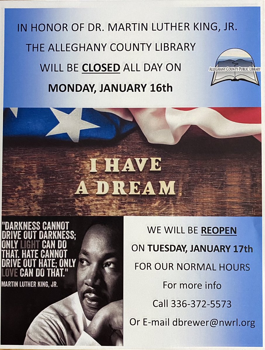 Library_Sparta's tweet image. Closed today for MLK day.