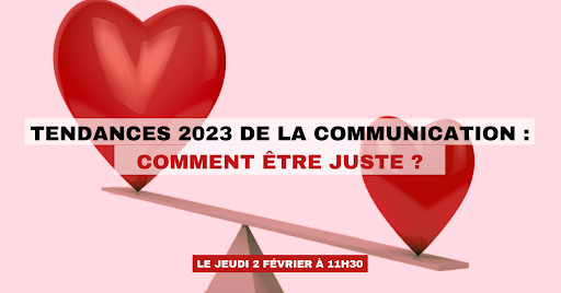[#Mediapiloteenlive] Rdv le jeudi 2 février à 11h30 pour un #webinar sur le thème "#Tendances2023 de la #communication : comment être juste❓"
Un moment de partage pour vous donner toutes les clés et préparer votre communication 2023.💪
Inscrivez-vous👉bit.ly/3ju155y