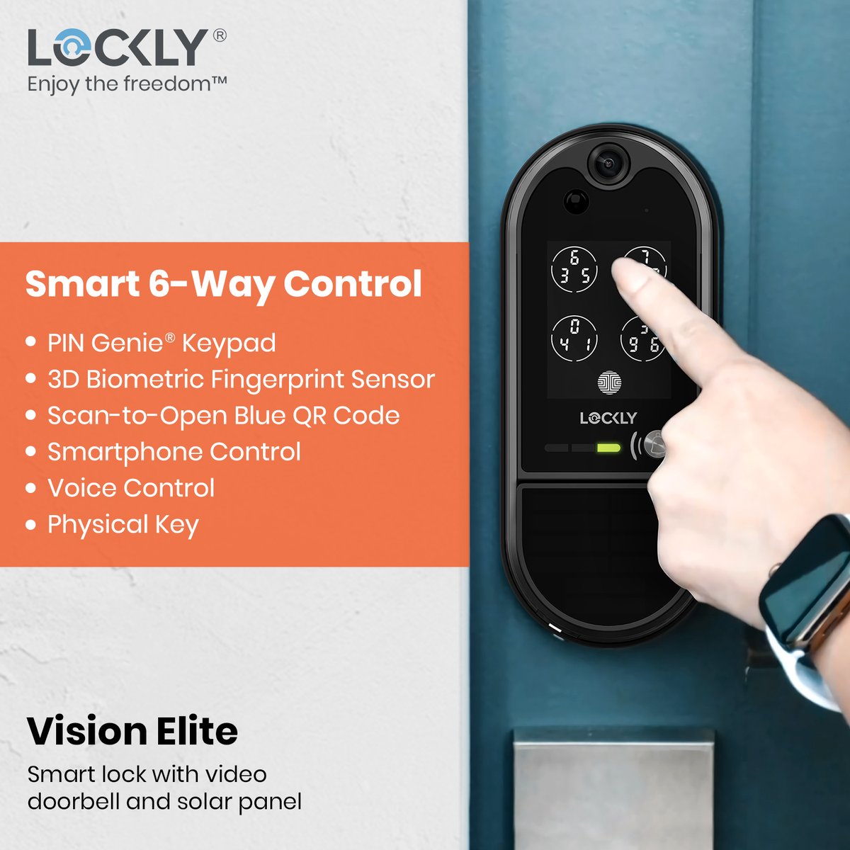 meetlockly's tweet photo. With the Lockly Vision Elite, you choose how you unlock your door today. You'll find unlocking your door conveniently accessible
More: https://t.co/TJOt26Xi9y
#LOCKLY #MeetLockly #smarthome #smartlock https://t.co/tXNpoGXMCi