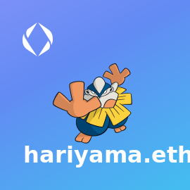 🔥🔥🔥 The #PokemonENS Hariyama has been caught on #opensea for 0.35Ξ
Link → opensea.io/assets/ethereu…
$ENS #PokemonENS  #ensdomains #NFTs #Pokemon