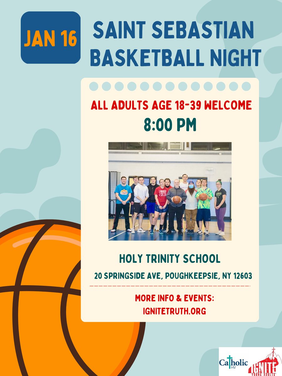 HVCatholicYA's tweet photo. Basketball, Westchester Mass, &amp; Catholic Underground North! - https://t.co/Xpj87N9vqD

#CatholicHV #HolySpiritCHV #StSebSports #MakingAllThingsNewCHV #IgniteTruth #CUNorth #CredoYAs #CYAHV #CatholicYoungArtistsHV @IgniteTruth @NYCatholicRadio @CatholicNYC @Made4Mor_ @CYFMGarrison https://t.co/6AbsLyOivP