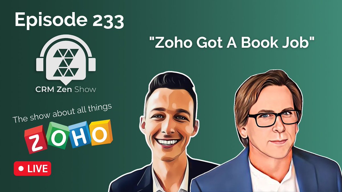 Brett is back! In this week's episode of the CRM Zen Show, we see some cool minor enhancements across multiple Zoho apps. Learn more about these updates and all of the latest Zoho News in Episode 233 - Zoho Got A Book Job

#CRMZenShow #ZohoNews

🎬 youtu.be/f787KtYRF0U