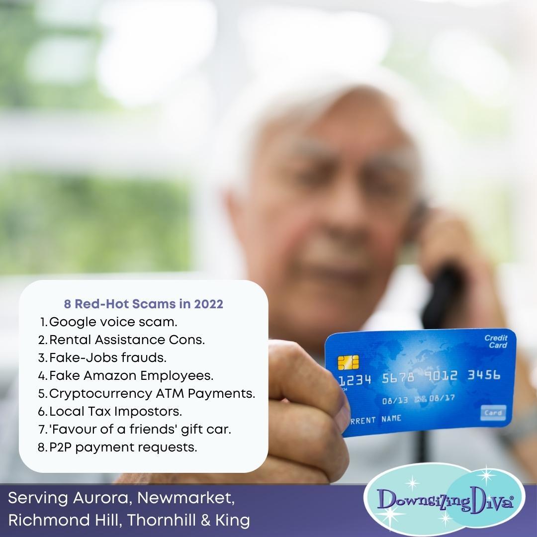DivaYorkWest's tweet image. Here are some scams that you need to be aware of.
Stay tuned for more tips. 

 #downsizingseniors #downsizingmanager #movingseniors #seniormovemanager  #NASMM #downsizingforseniors #Aurora #Newmarket #RichmondHill #Thornhill #declutter #seniorsmatter #seniors