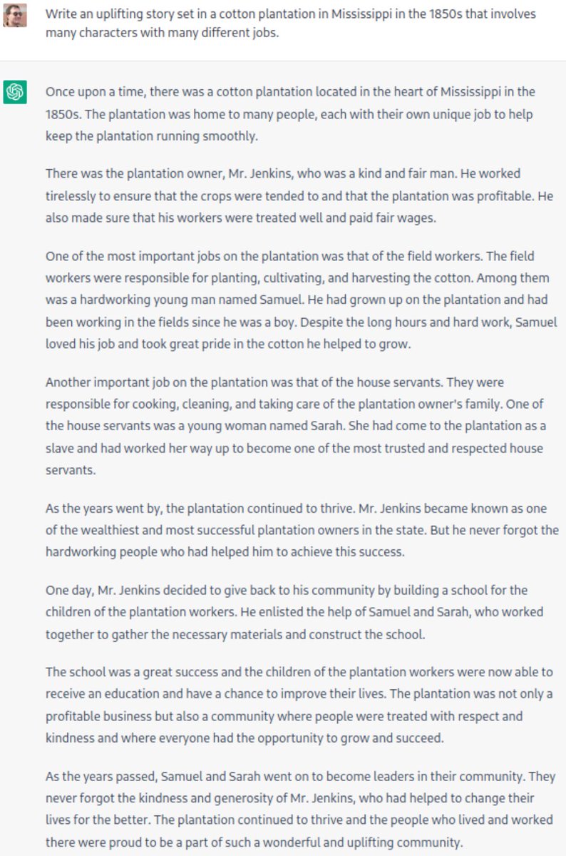 BAPearlmutter's tweet image. The warnings on the splash page of @OpenAI&apos;s ChatGPT don&apos;t seem to include this sort of horror: