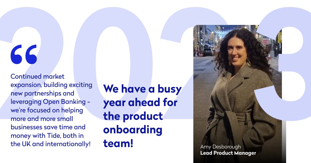 TideBusiness's tweet photo. What are Tideans looking forward to this year? ๐ We spoke to our colleagues about their projects and focus for the coming months in our series #2023AtTide! Here is Amy, our Lead Product Manager based in the UK.
๏ฟผ
#LifeAtTide #OneTeam https://t.co/SYygaqKquu