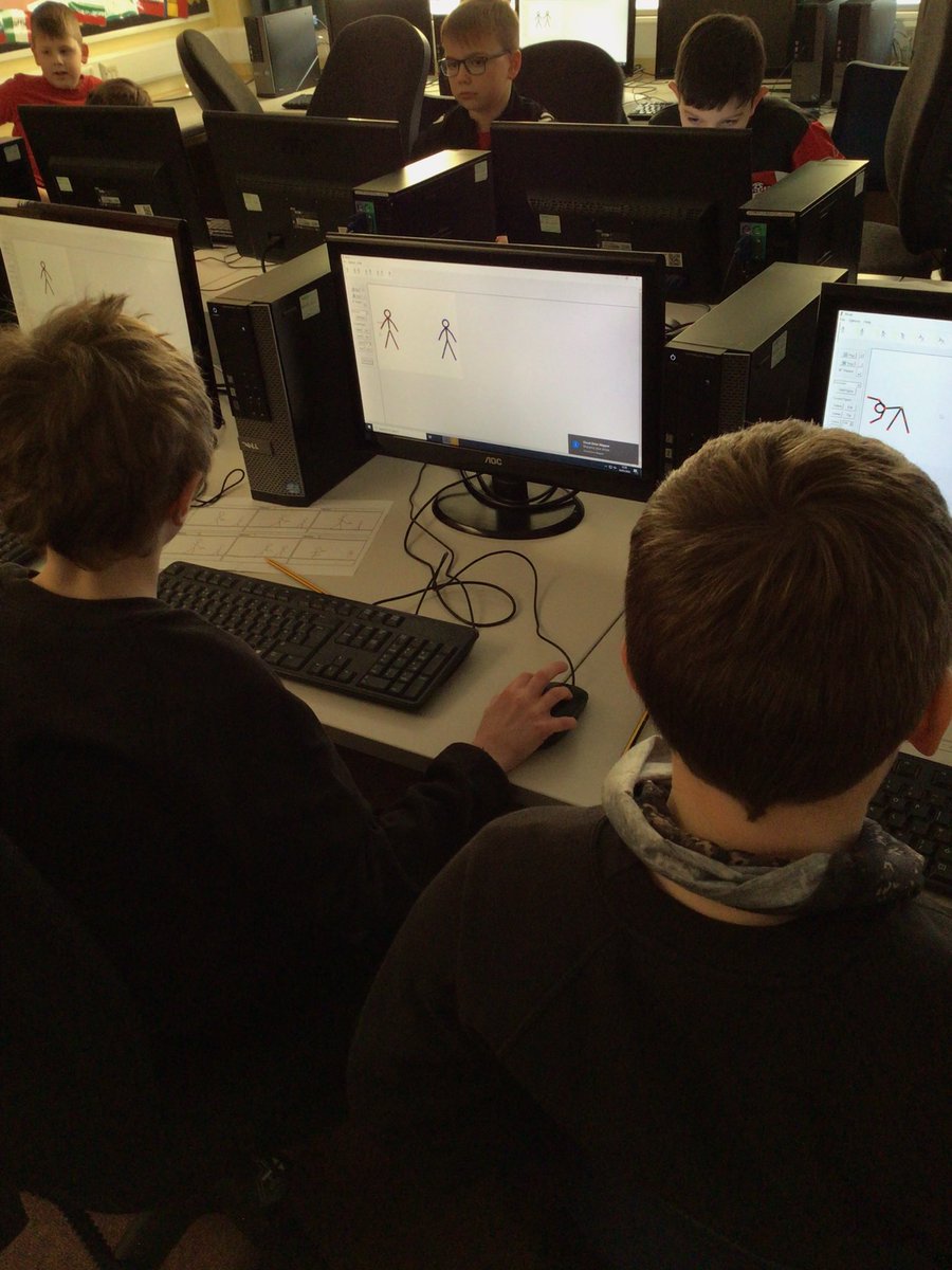 SPS_Year_4's tweet photo. In Computing we made storyboards, then used them to create animations using Pivot Animator. #SPSYear4  #spscomputing https://t.co/7Aqd5S5VRr