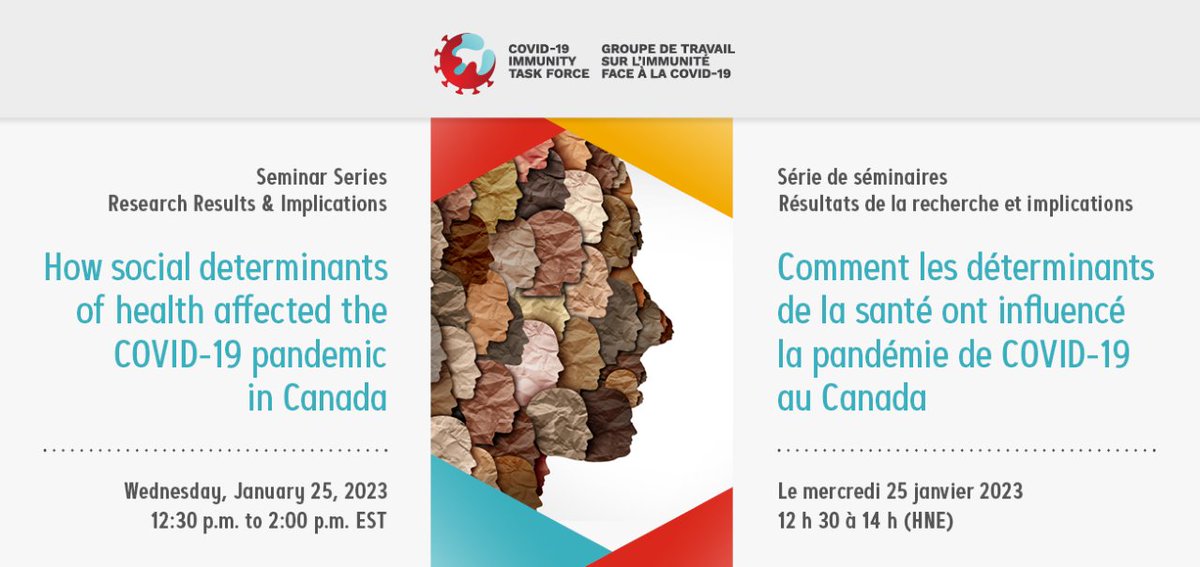 Join our next free seminar! CITF-funded experts will present their findings on how social and economic inequities have contributed to how certain communities in Canada have been disproportionately affected by COVID-19.

ow.ly/pojr50Mq8cM
