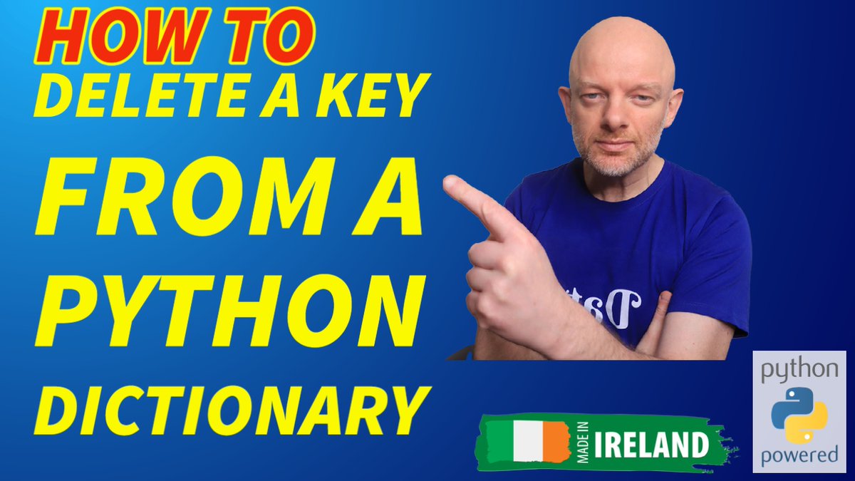 dataanalyticsi1's tweet image. As part of our series on #interview #questions for #Python please see our latest video here 👉️👉️youtu.be/Hr-KdLJZENo  on how to delete a key from a Python dictionary. #data #dataanalyticsireland #dataanalytics #dataanalysis #100daysofcode