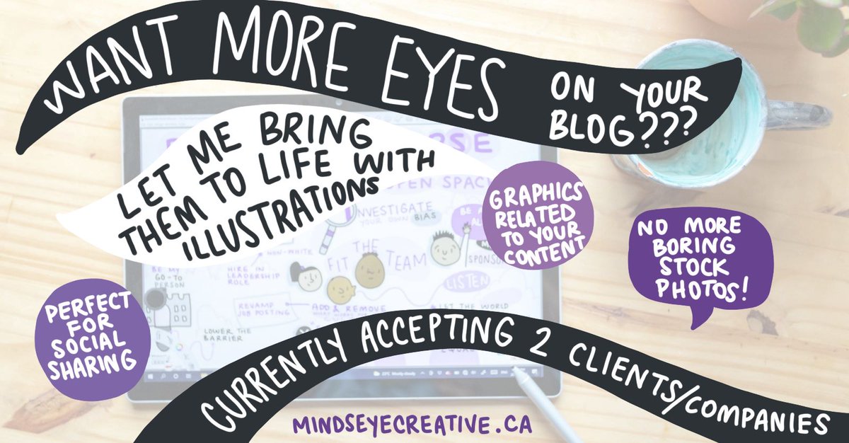 MindsEyeCCF's tweet image. 🤓 ENGAGE readers with graphics
👀 Catch ATTENTION on social media
🖱 Get more Website CLICKS
If you are interested and want to see if this is a great fit for you and your company- book a time with me here:  ☎ calendly.com/mindseyecreati…

#BlogIllustrations #Blog #SocialSharing #SEO