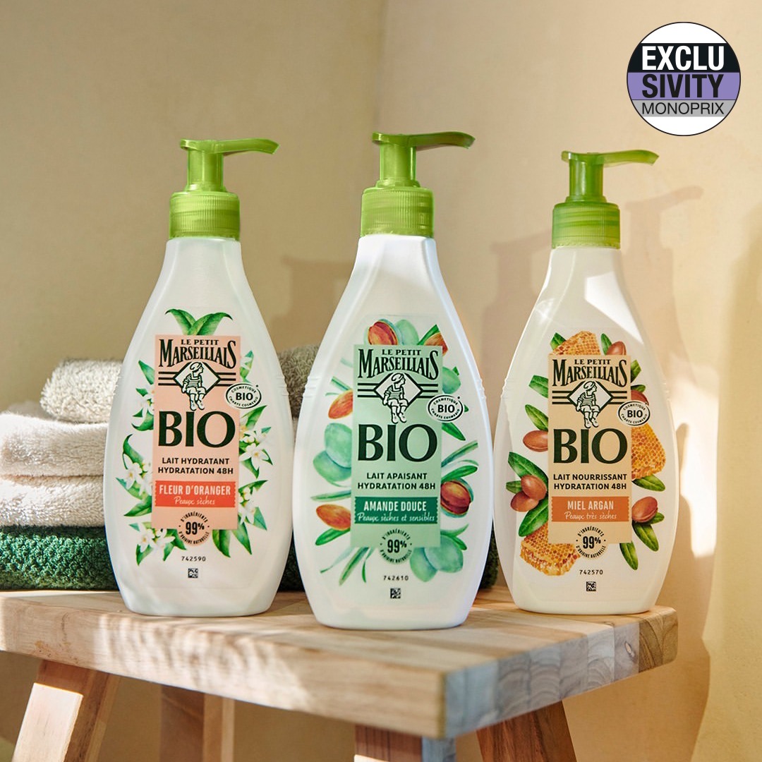 MonoprixKuwait's tweet photo. Le Petit Marseilleis presents it’s new BIO body care products that will pamper your skin, even the driest ones, all year round!
Gentle skin care with natural ingredients, grown in France, get these exclusive products only at Monoprix @theassimamall, Kuwait City. https://t.co/FVlkXq4l5S