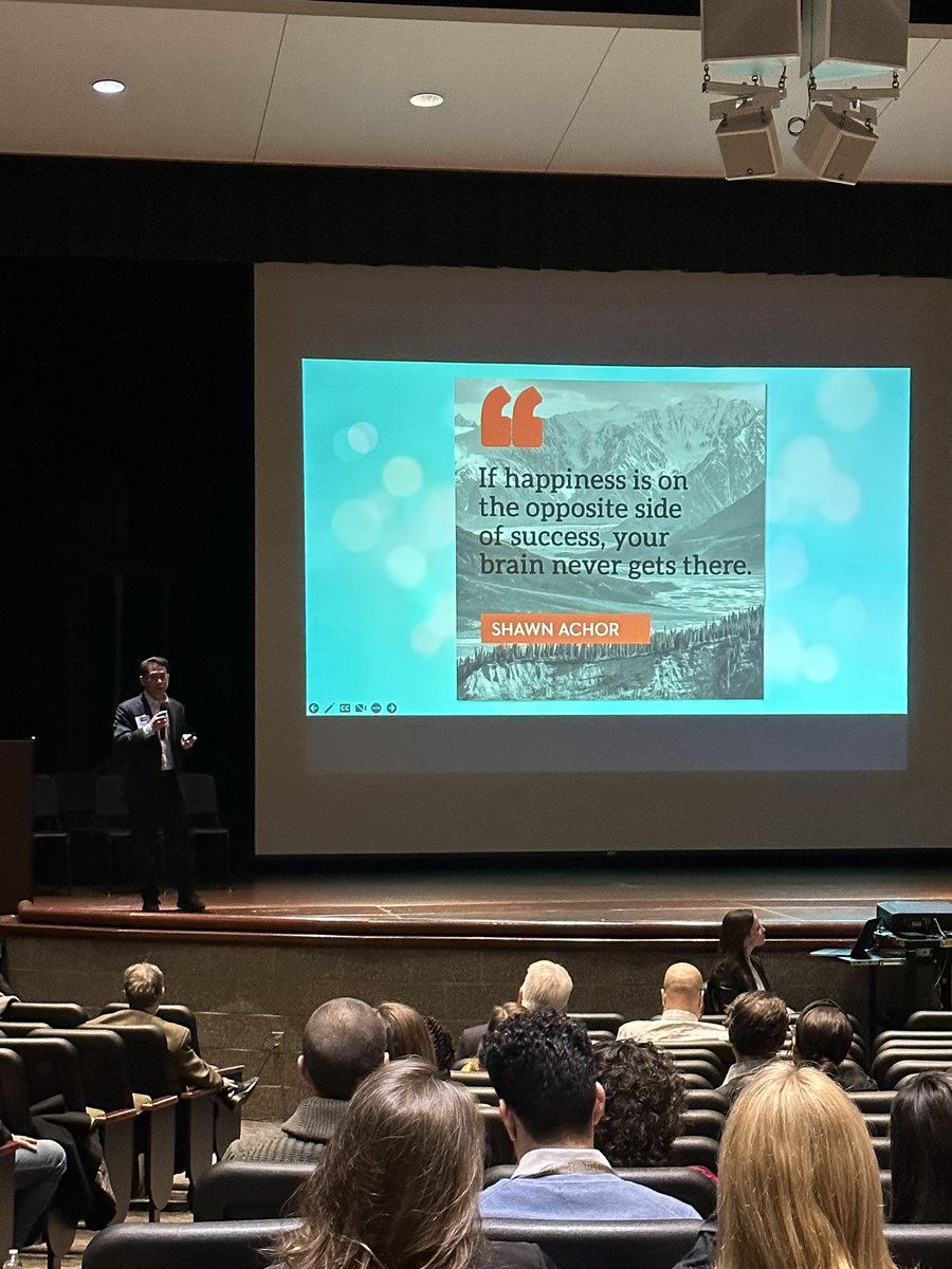 VictoriaLojek's tweet image. @davidmiyashiro gave an inspiring presentation to kickoff #TRETC2023. “The idea of happy kids is about the joy we feel moving toward our potential”