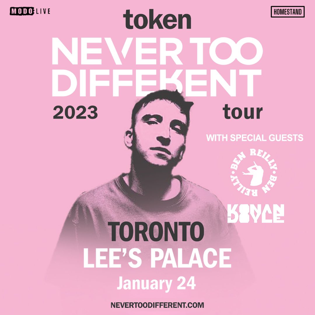🚨TORONTO🚨 Landed my debut performance in your city at <a href="/LeesPalaceTO/">Lee's Palace</a> opening for <a href="/tokenhiphop/">Toke</a> with <a href="/SaveBenReilly/">HEROMAN</a>!🔥

I got physical tickets, so please HMU if you want to come and I will hook you up! 🙏🏻

MODO LIVE / Homestand / <a href="/snareguyrecords/">Snareguy Records</a>
