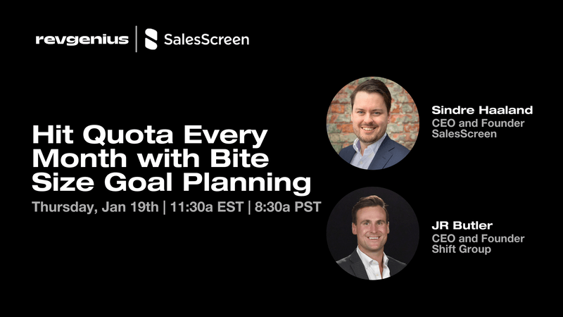 shiftgroup_hq's tweet photo. JR will be joining CEO of @salesscreen, Sindre Haaland for a webinar hosted by @RevGenius on:

 - Breaking down quarterly goals into daily/weekly activities 
- Determining metrics to hit every day to achieve your quota 
- And much more!

Link in our bio to register! https://t.co/XAfWeq6hWj