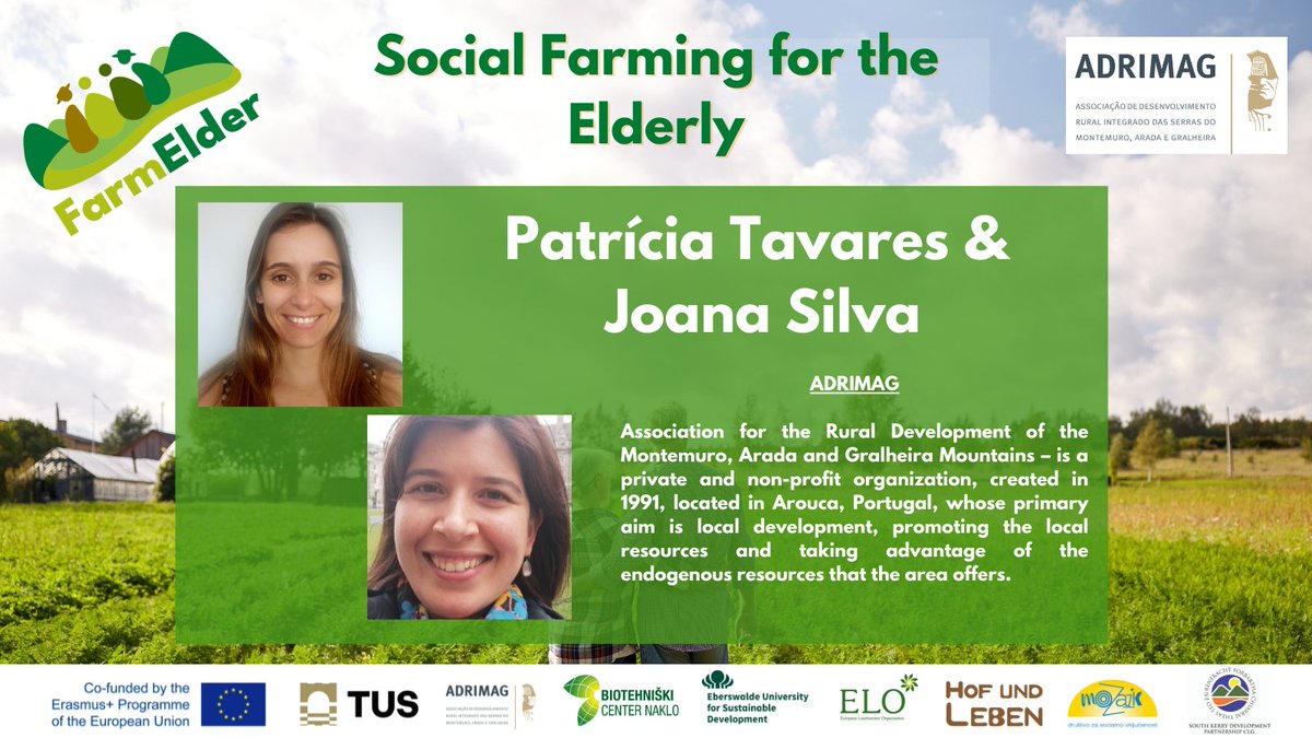 📢Ever wonder who's behind the wheel of the #FarmElder Project?

Welcome to Day 6 of our Meet the Team Campaign! 
 
Today, we are happy to introduce Patricia and Joana from the Rural Development Association of the Montemuro, Arada and Gralheira Mountains (<a href="/ADRIMAG1991/">ADRIMAG</a>)