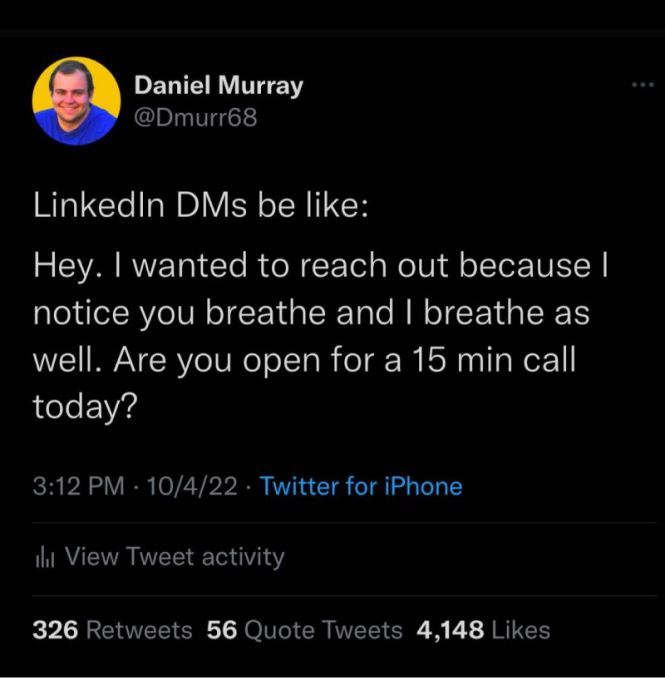 Crazy how many things we all have in common 🤨
#marketing #marketingmemes #linkedin https://t.co/jfhzQjox9N