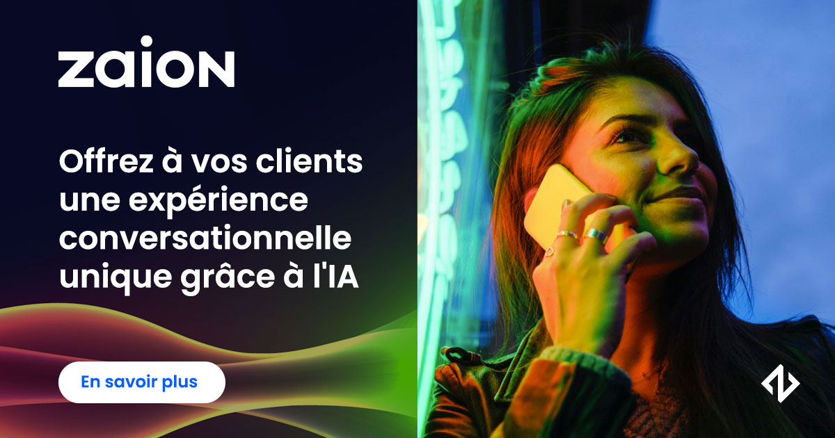 Offrez à vos clients une expérience conversationnelle unique grâce à l'IA.
👉 zaion.ai/lp/landing-ia-…
#Zaion, l’Intelligence Artificielle conçue par des humains pour des humains.
#Callbot #intelligenceartificielle #technologie #madeinfrance #IA