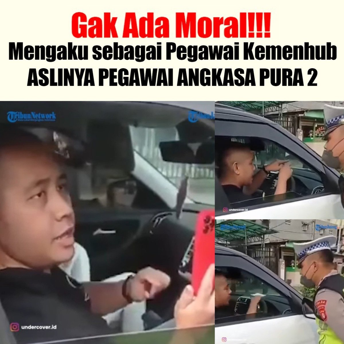 BOPratama's tweet photo. Apa dengan ngaku2 orang Kemenhub terus petugas jadi takut gitu ya?? Jangan buat jelek nama Kemenhub dong bambang https://t.co/REKaB0Urs4