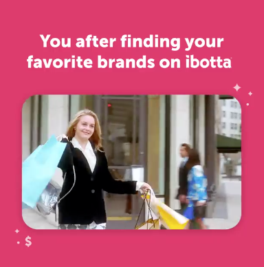 Today's #DailyAd by <a href="/Viren_90/">Virendra Shekhawat</a> feat. Ibotta  

🛍️ Shopping clip with woman leaving of a shopping centre. 
💬 Caption focused on ubiquity of all brands.