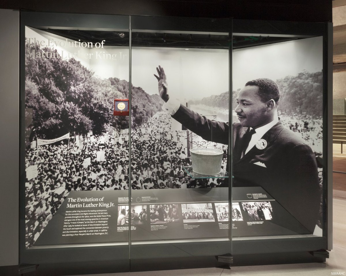 NMAAHC's tweet photo. #DYK Dr. Martin Luther King Jr’s famous “I Have a Dream” speech was partially improvised &amp; the iconic phrase was left out of the original draft? 

While delivering his address to the nation, King was encouraged by Mahalia Jackson to “Tell them about the dream, Martin!” #MLKDay https://t.co/OLANhRsy9j