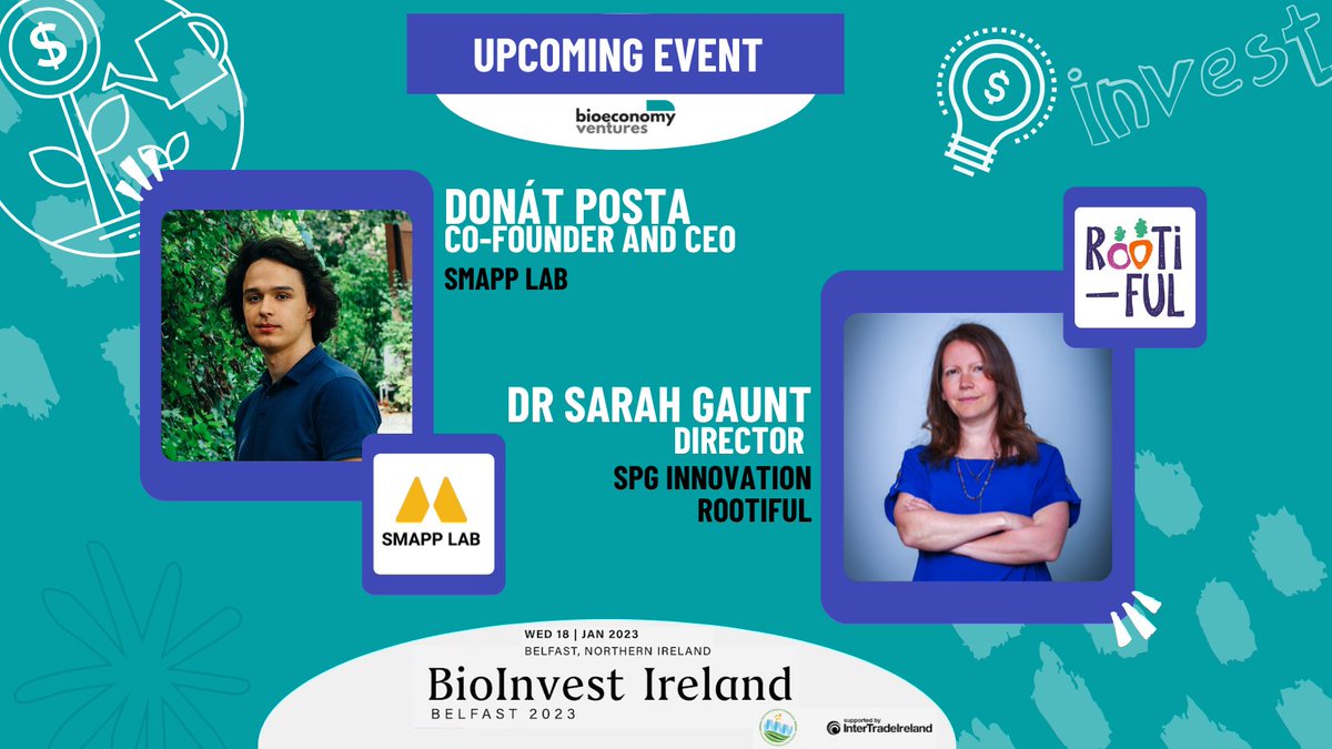Exciting news! <a href="/BioeconomyV/">BioeconomyVentures</a>  Future of Food Innovators are at BioInvest Ireland! 

On 18th of January @smapplab and <a href="/SpgInnovation/">SPG Innovation Ltd</a>  will be pitching at Belfast and showcasing their solutions to potential investors! 

Thank you to <a href="/IrishBioeconomy/">Irish Bioeconomy Foundation</a> for such an amazing opportunity!