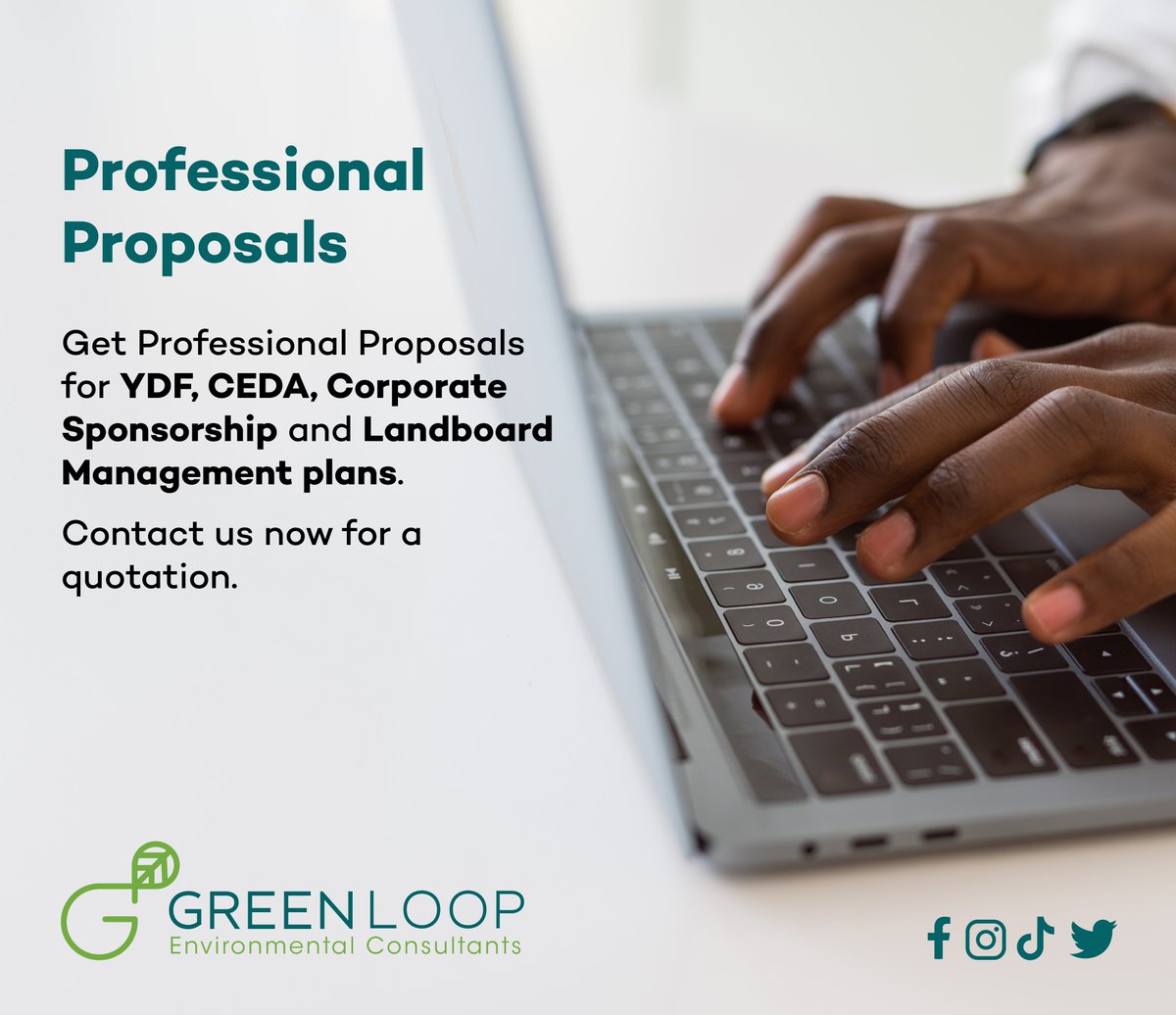 EXCITING NEWS 🥳🤩 Green Loop now offers professional proposal writing. Contact us for all your YDF, CEDA, Corporate Sponsorship and Landboard Management plans. We are ready to assist you.

#greenloopbw #writersblock #goinggreen #intheloop #ilovebotswana #biodegradable #newyear