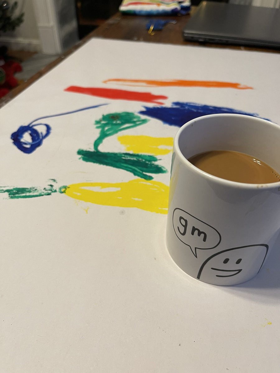 You know you’re down the Web3 rabbit hole when your daughter paints and….

You suddenly shout out <a href="/squiggleDAO/">SquiggleDAO</a> with your <a href="/chippiNFT/">chippi</a> coffee cup by your side!

And she looks at you like “whaaaaaaat?”