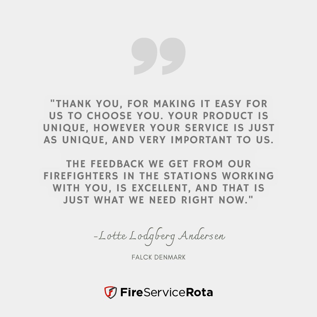 fireservicerota's tweet photo. We are very fortunate to have formed excellent partnerships with many of our clients ๐ง๐ปโ๐๐
Having frequent conversations with them allows us to understand their challenges and needs better โจ
Hereโs what theyโre saying about us:
๐ฌ @humbersidefire
#FireServiceRota #alerting https://t.co/QdmM61qW2A