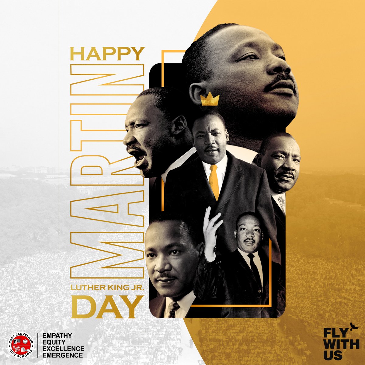 EastCleSchools's tweet image. Happy Martin Luther King Jr. Day to all of our students, staff and extended East Cleveland family! 

 &quot;Everybody can be great, because anybody can serve.&quot; - Martin Luther King Jr. 

#FlyWithUs #MartinLutherKing
