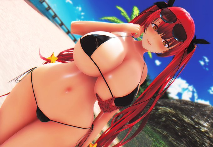 #見た人も無言で黒い何かを上げる
黒い水着 