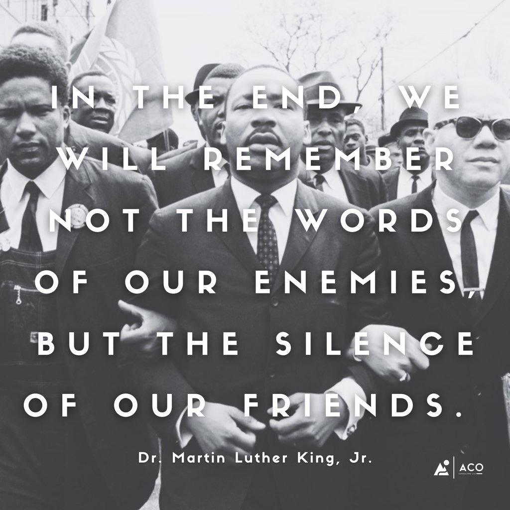 Quoting the great Dr. Martin Luther King Jr. once a year on the day that honors him is lightyears away from being enough.

l8r.it/f73M

#BLM #blacklivesmatter #nojusticenopeace #silenceisviolence #MLK #antiracist #unlearn #selfeducate #acknowledge #speakup