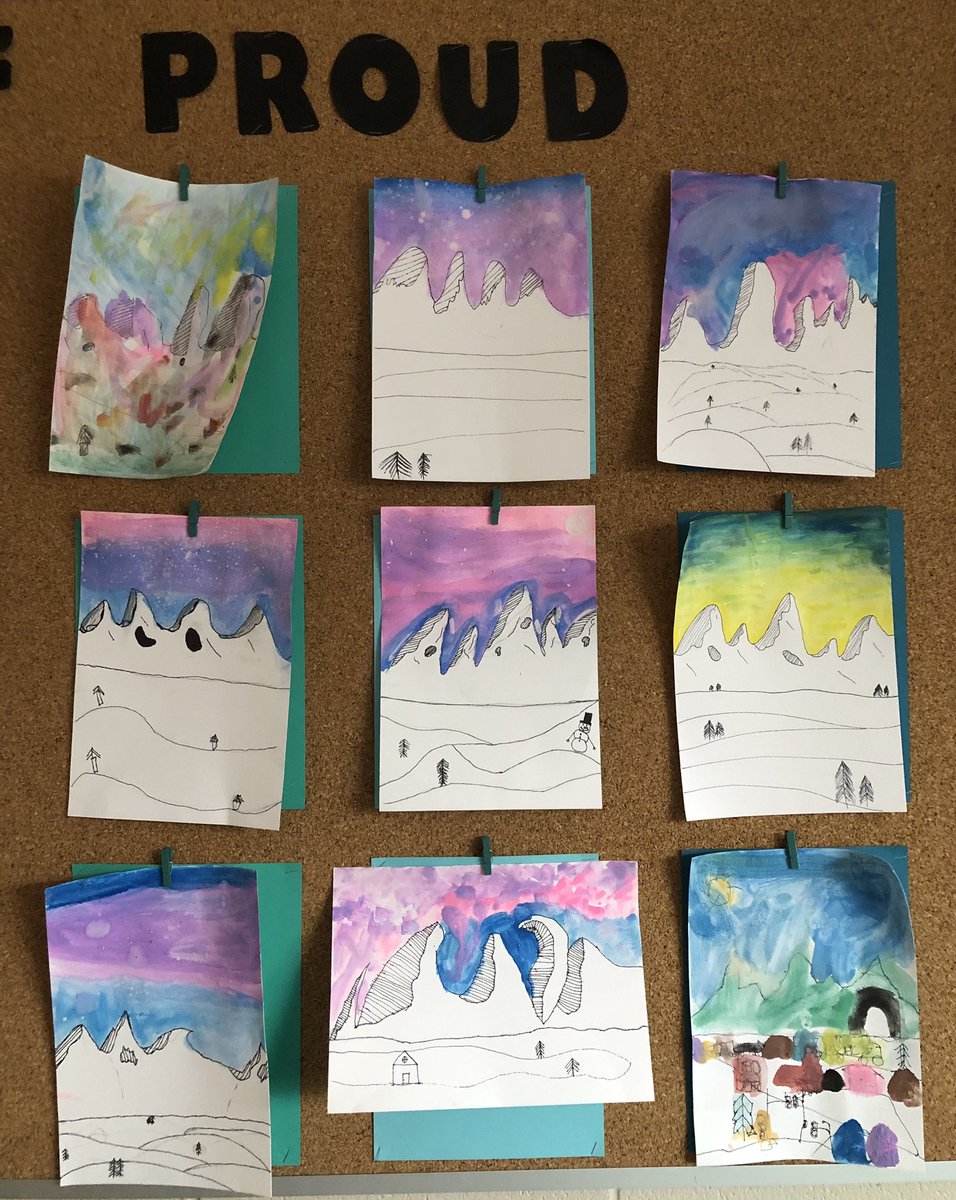 MsPrunean's tweet photo. Walking into work today after a wonderful weekend I really got to enjoy and reflect on our art work from last week. The effort 5B put into their pieces, and the focus amazed me. They organized their pieces under the correct word… https://t.co/pYzTxSsxxm
