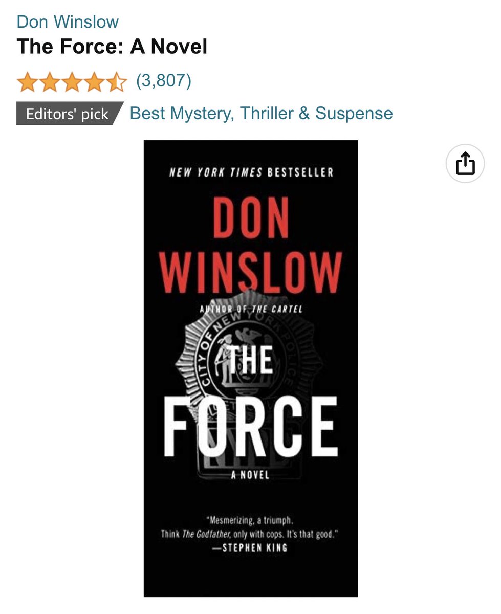 NO! You are #bullshit MO! Hey 👋 MO you stole my #hashtag now I sunk your tweet 🐣! HA ha ha He’s #DonWinslow #DonWinslowBookClub and I will be reading 📖 this book 📕 next… #TheForce