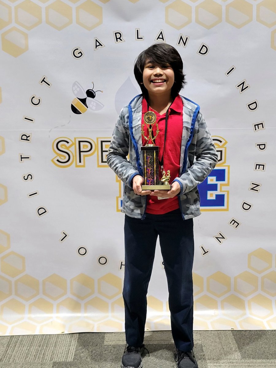 Coach_AJRivas's tweet photo. Proud of the HoneyBadger for placing 2nd in the district middle school spelling bee!! https://t.co/eL6fLtofM9