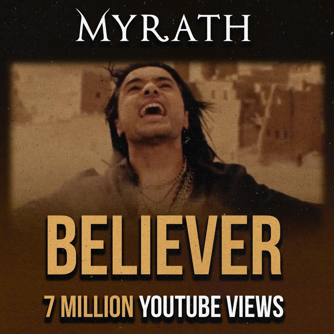 Myrath's tweet photo. Wow! ✨

You guys have watched Believer 7 MILLION TIMES! 🤯

Thank you for all the support, keep on watching our videos until we have some new ones to show you! https://t.co/S6gJe8Th2B