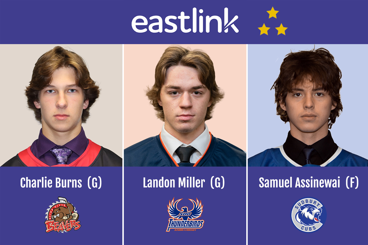 The #NOJHL names its <a href="/Eastlink/">Eastlink</a> TV 3 Stars of the Week. Details: nojhl.com/nojhl-names-it… - <a href="/BeaversNOJHL/">Blind River Beavers</a> - @sooTBIRDhockey - <a href="/CubsNOJHL/">Greater Sudbury Cubs</a> - <a href="/nojhlmedia/">NOJHL Media</a>