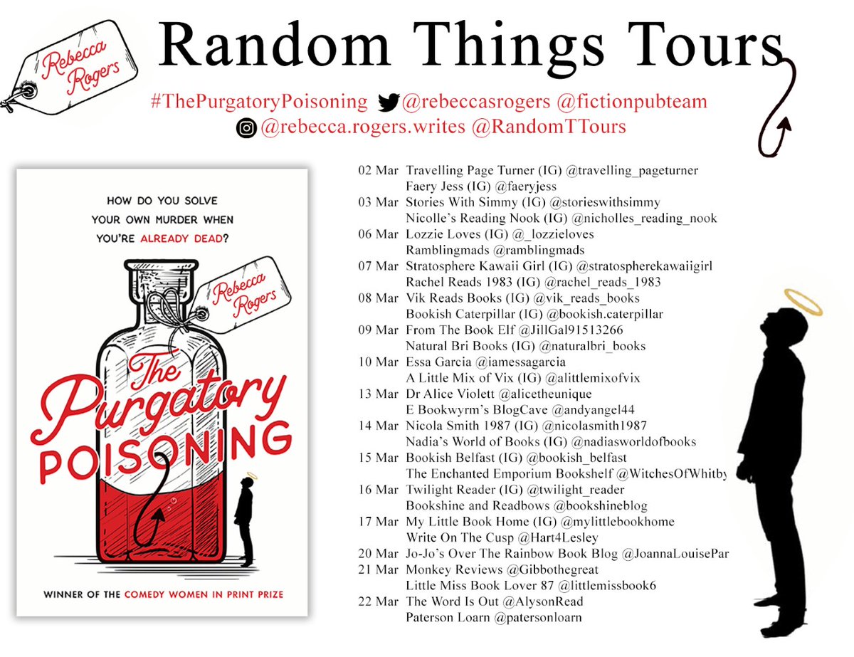 Thrilled to organise the #RandomThingsTours Blog Tour for #ThePurgatoryPoisoning by @rebeccasrogers with @fictionpubteam Begins 02 March @ramblingmads @Littlemissbook6 @alysonread @PatersonLoarn