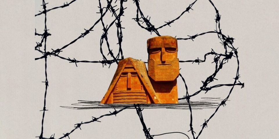 STatikyan's tweet photo. 1. The 6th week / day N 37 of the blockade of #NagornoKarabakh started. #Azerbaijan is seeking to starve 120,00 #Armenians in NK to:
1. Submission/accepting AZ's dominance.
2. Depopulation - evacuation.
3. Death.
Briefly, #EthnicCleansing, whether by softer or harder methods. https://t.co/96bQSXuTPY