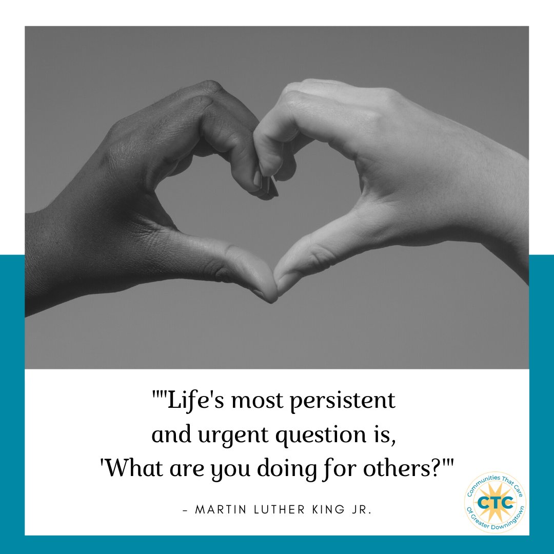 DtownCTC's tweet photo. Wise words to think about as we honor Martin Luther King Jr.'s legacy today. #DoForOthers #MLKday2023 https://t.co/dIH3fpB9C2